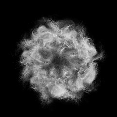 Image showing Flour explosion as a round creative frame.