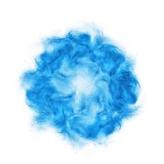 Image showing Blue powder explosion in the classic blue color.