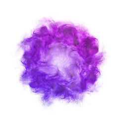 Image showing Powder violet splash as a creative frame.