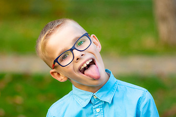 Image showing Portrait of a gay boy who shows the language