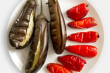 Image showing Barbecued Fresh Vegetables