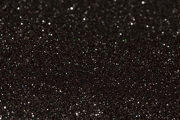 Image showing Black abstract background with bokeh