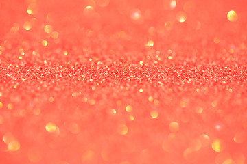 Image showing Orange abstract background with bokeh