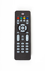 Image showing remote control for tv on the white background. top view