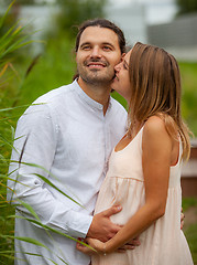 Image showing Happy couple . Pregnancy