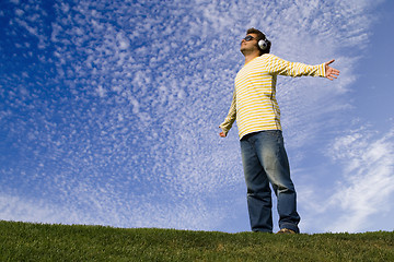 Image showing enjoying a good music