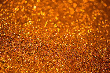 Image showing Golden abstract background with bokeh