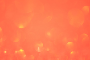 Image showing Orange abstract background with bokeh