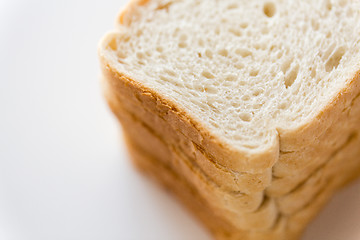 Image showing close up of white toast bread