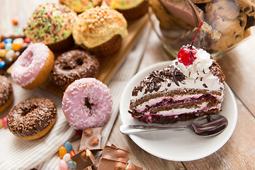 Image showing close up of different sweets on table