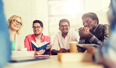 Image showing group of high school students sitting at table