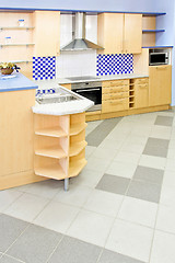 Image showing Blue kitchen vertical