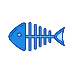 Image showing Fishbone line icon.