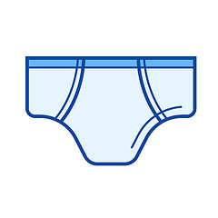 Image showing Brief pants line icon.