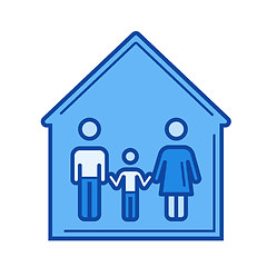 Image showing Family house line icon.