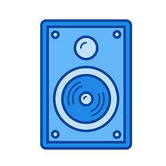 Image showing Audio speaker line icon.