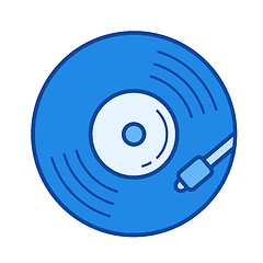 Image showing Vinyl turntable line icon.