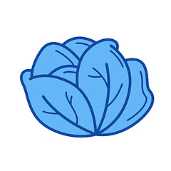 Image showing White cabbage line icon.