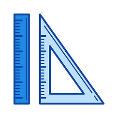 Image showing Rulers line icon.