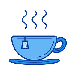 Image showing Cup of tea line icon.