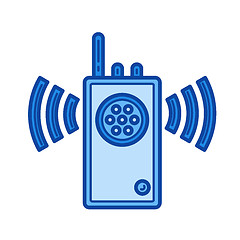 Image showing Walkie talkie line icon.