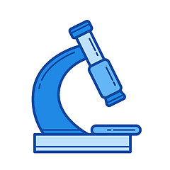 Image showing Microscope line icon.