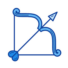 Image showing Cupid bow line icon.