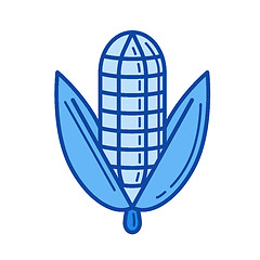 Image showing Corn ear line icon.