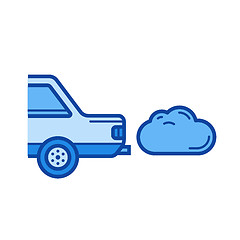 Image showing CO2 emission line icon.