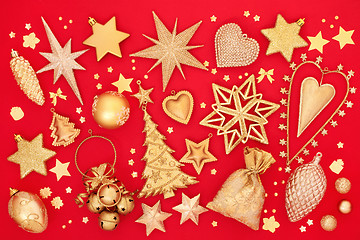 Image showing Christmas Tree Bauble Decorations