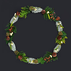 Image showing Natural Winter Wreath