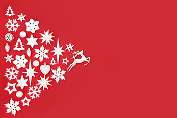 Image showing Christmas Abstract Background on Red