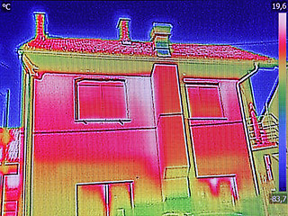 Image showing Thermal image Heat Loss at the family House