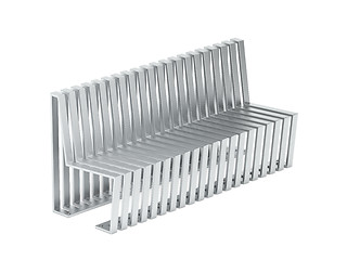 Image showing Metal bench on white background