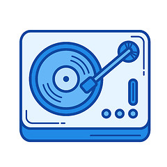 Image showing Vinyl record player line icon.