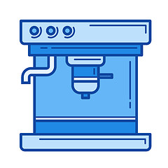 Image showing Coffee machine line icon.