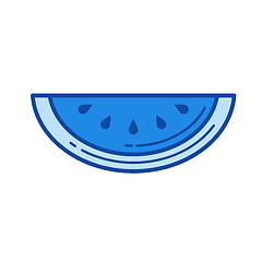 Image showing Watermelon line icon.