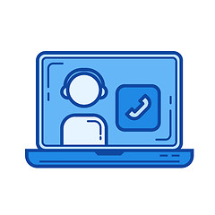 Image showing Video call line icon.