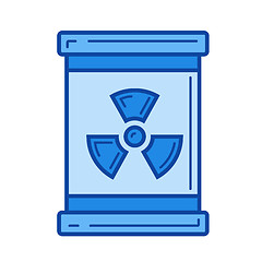 Image showing Nuclear waste line icon.