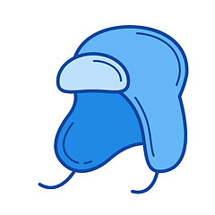 Image showing Baby hat line icon.