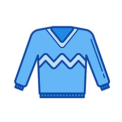 Image showing Knitwear line icon.