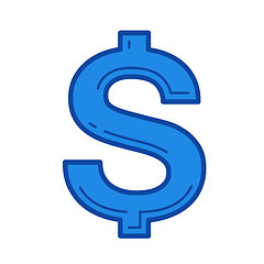 Image showing Dollar sign line icon.