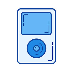 Image showing Portable player line icon.