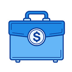 Image showing Briefcase line icon.