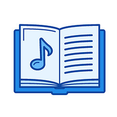 Image showing Music book line icon.