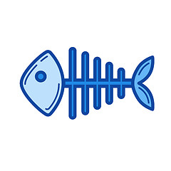 Image showing Fish skeleton line icon.