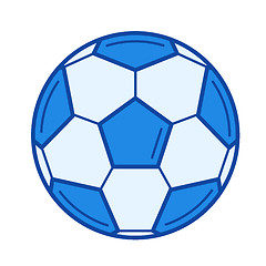 Image showing Soccer ball line icon.