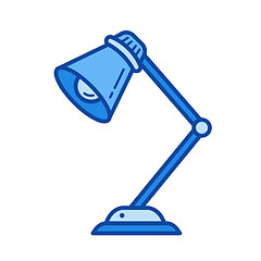 Image showing Table lamp line icon.