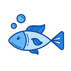 Image showing Raw fish line icon.