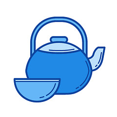 Image showing Tea ceremony line icon.